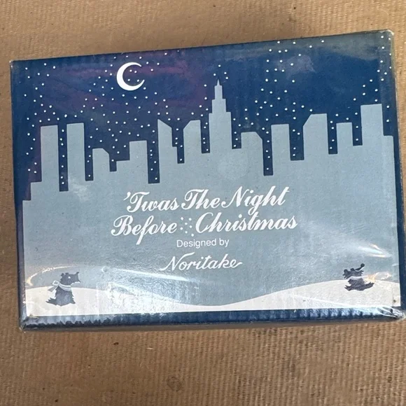 Noritake 'Twas The Night Before Christmas Blue Decorative Box - Picture 3 of 7